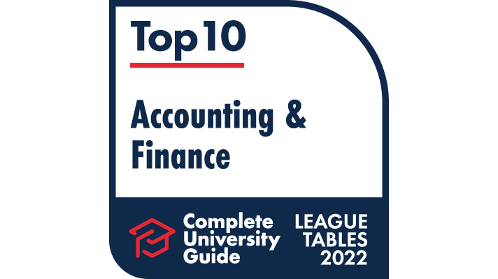 Top 10 Accounting and Finance - Complete University Guide League tables 2022
