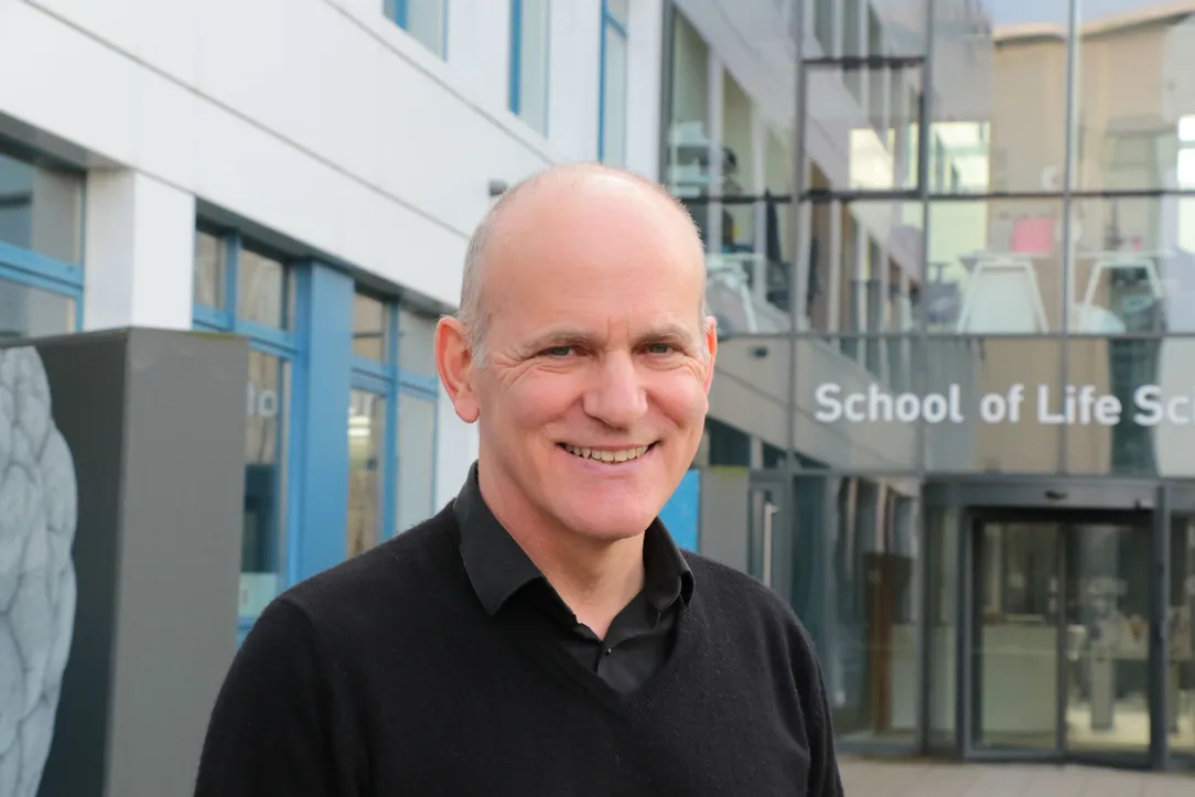 Prof Geoff Barton outside the School of Life Sciences