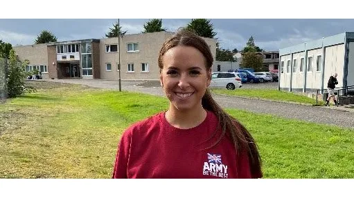 Morgan at the Team Spirit welcome event