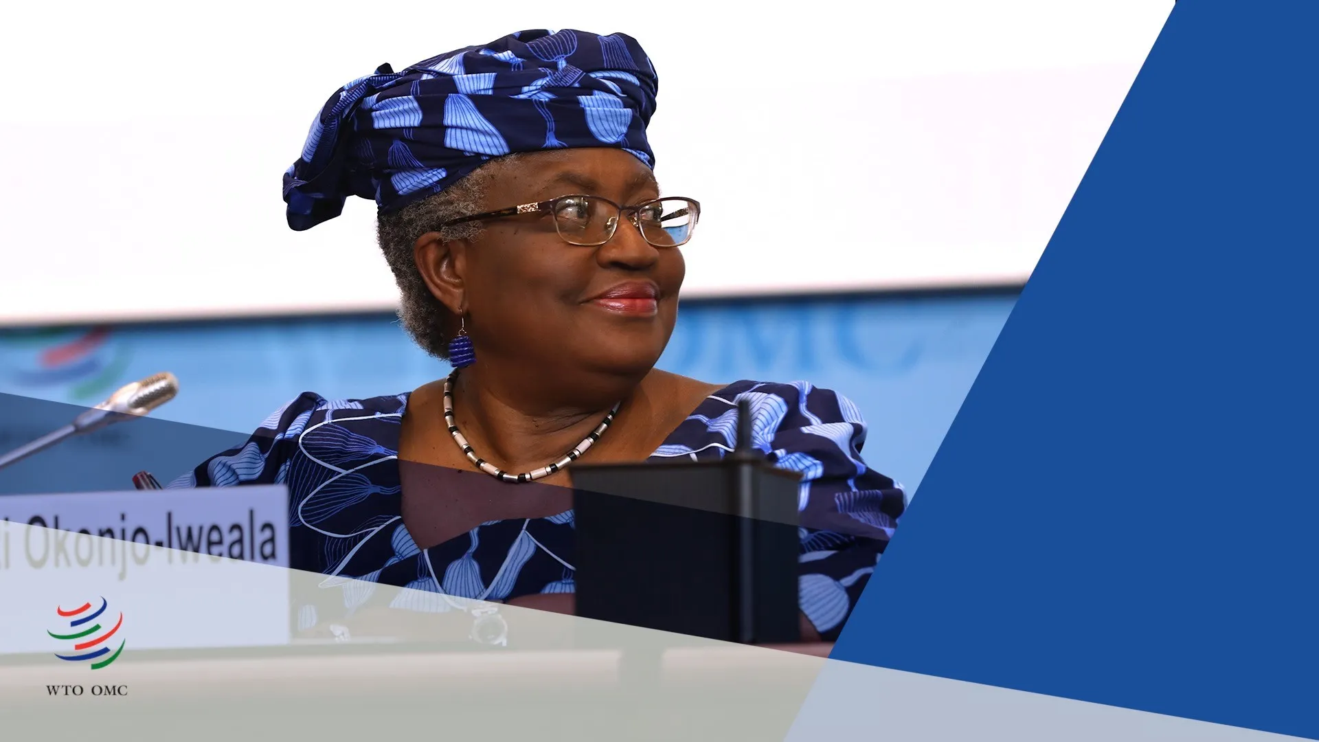 Ngozi Okonjo-Iweala sat facing right