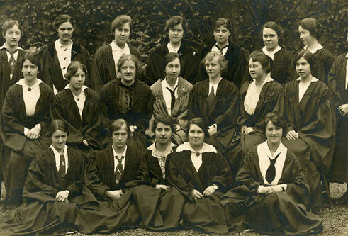 1900s photo of a cohort of education and social work students