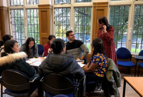 students in class in the School of Business