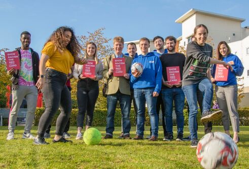 Dundee students and Jim SpenceL