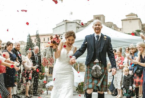 Calum and Sze San Fraser on their wedding day