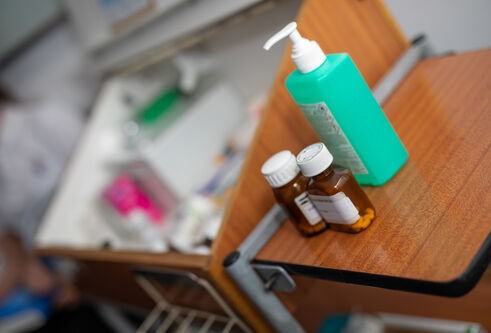 Hand sanitiser and medication