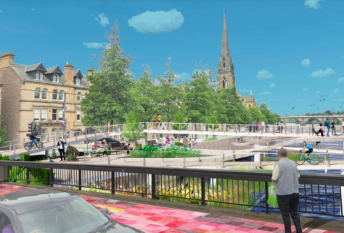 Animated image showing what Perth waterfront could look like in future