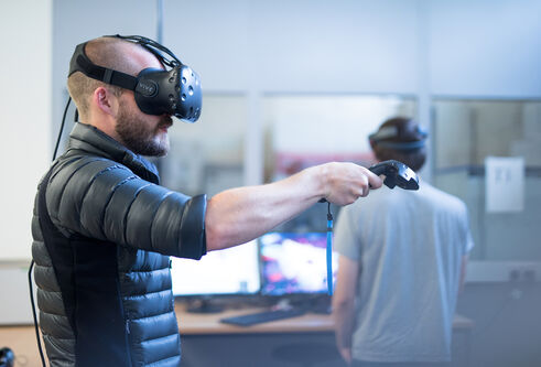 a man using a vr headset