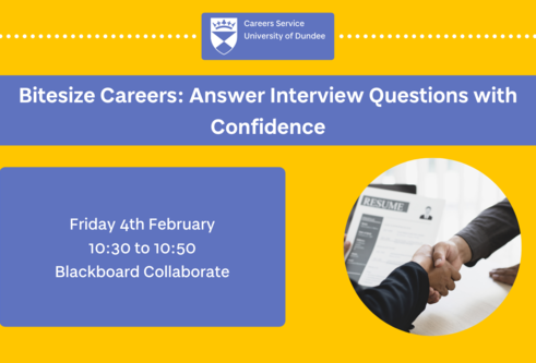 Image advertising event:  Answer Interview Questions with Confidence 4 February 2022