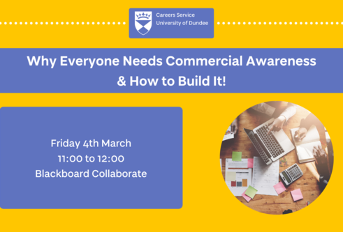 Image advertising event:  Why Everyone Needs Commercial Awareness 4th March 2022