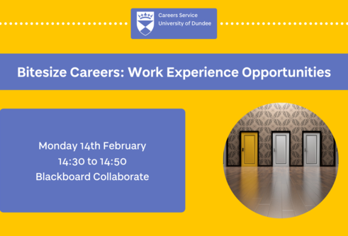 Image advertising Work Experience Opportunities event on 14 February 2022
