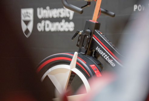 A wattbike in the virtual reality studio at Institute of Sport and Exercise.