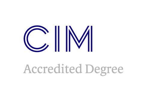 CIM Accredited Degree logo, blue