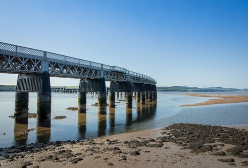 View of River Tay with Tay Rail Bridge