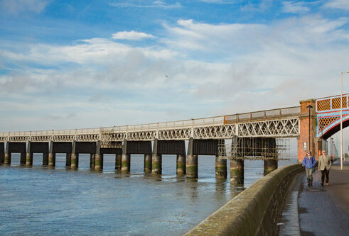 View of River Tay with Tay Rail Bridge