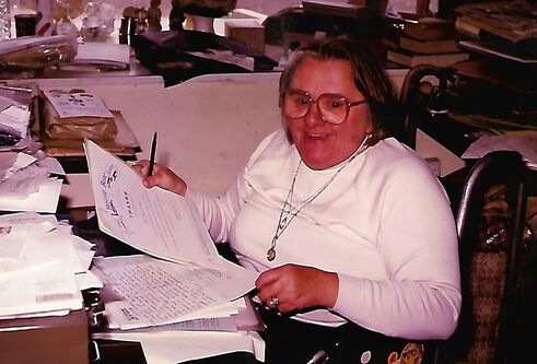 Margaret Grant, founder of the Society pictured in 1986.