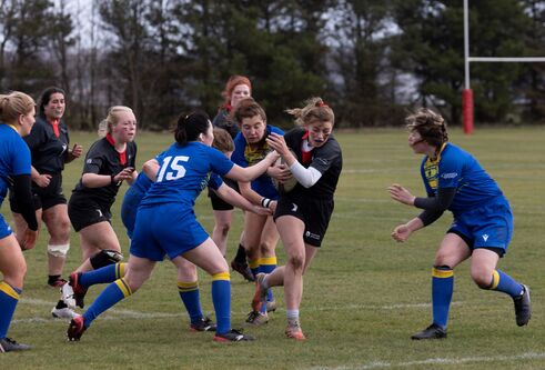 Dundee v Abertay women's rugby match