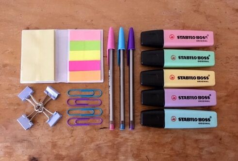 Highlighter pens and stationary