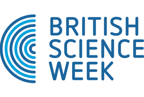 British Science Week text logo in blue
