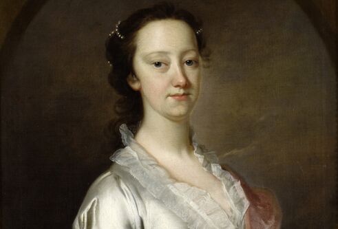 Portrait of a lady in silk dress (detail)