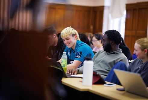 A group of students in a lecture theatre