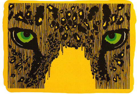 Screenprint of a big cat