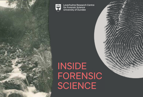 The Inside Forensic Science podcast logo on the right with an old photo of Gardenholme Linn, Moffat on the left.