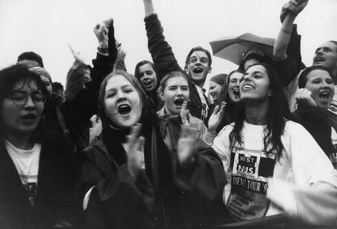 photo of students celebrating