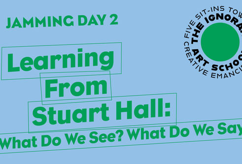 Jamming Day 2 title slide in blue and green