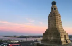 monument at sunset