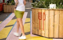 Student walking in Dundee city centre 