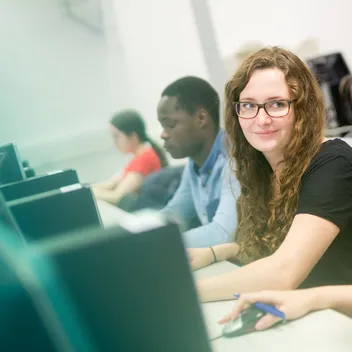 Students in a computer lab
