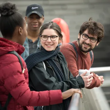 Students outside V&A