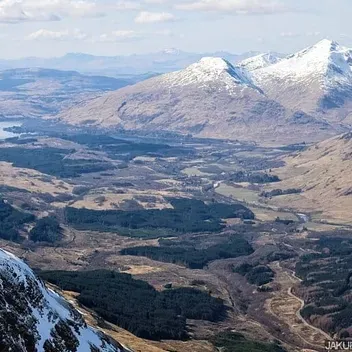 snow capped mountains