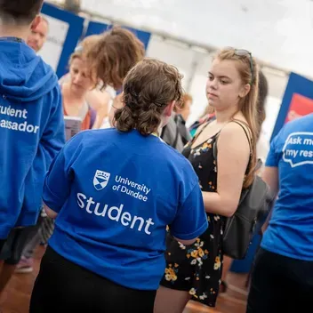 Students at an Open Day