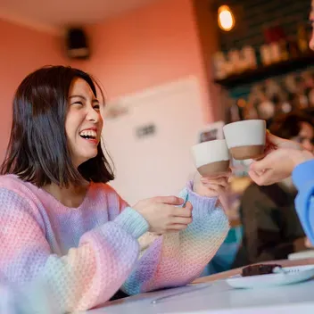 Students in coffee shop
