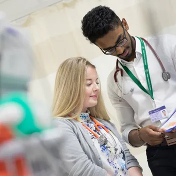 Two students at University of Dundee's School of Medicine