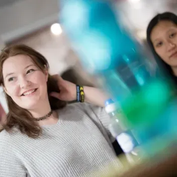 Two students at University of Dundee's School of Humanities, Social Sciences and Law