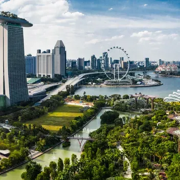 Landscape image of Singapore featuring the Marina Bay Sands