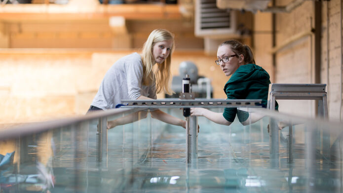 Marine Engineering students in the lab