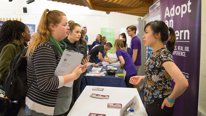 Student at Careers Fair