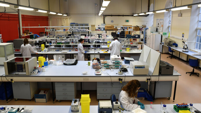 Working shot of the Leverhulme Research Centre for Forensic Science
