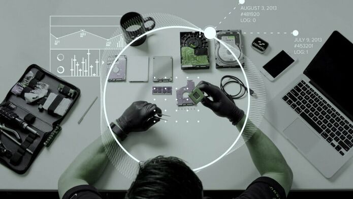 Stock image of digital forensics work.