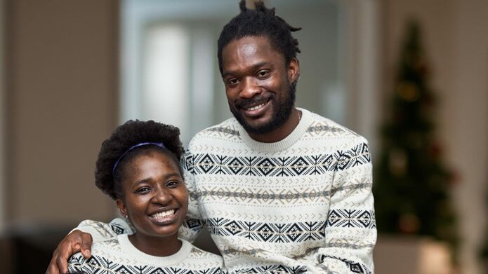 Portrait of Louis Adowe and family