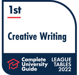 1st in the UK for Creative Writing, Complete University Guide 2022
