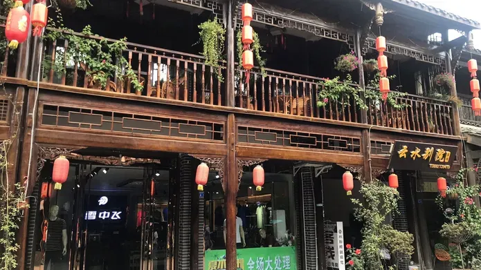 wooden building in China