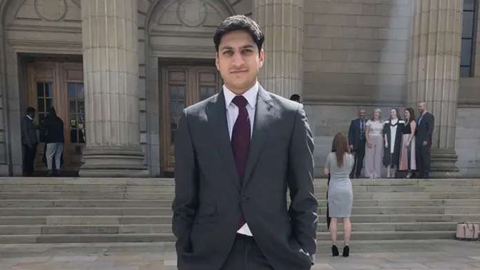 Kishan Patel outside the Caird Hall
