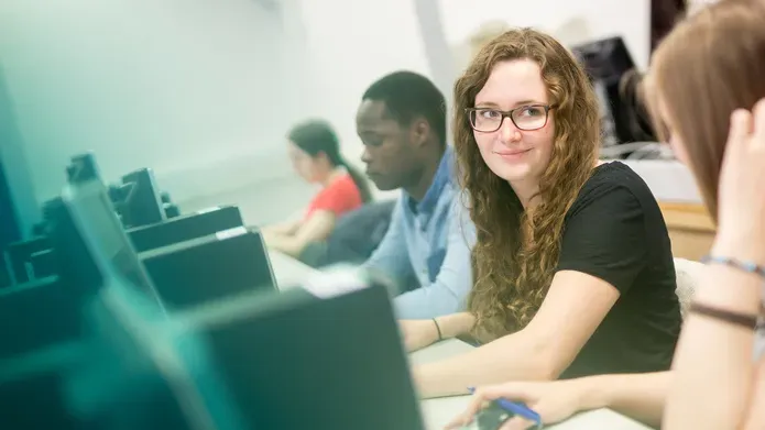 Students in a computer lab