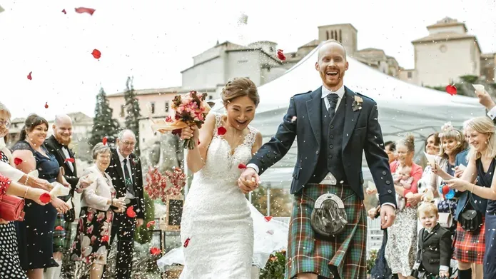Calum and Sze San Fraser on their wedding day