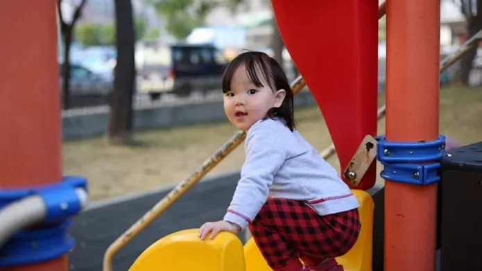 Child on slide
