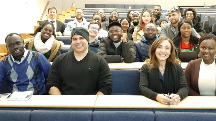 Members of CEPMLP sitting in lecture theatre for Gavin Hilson talk